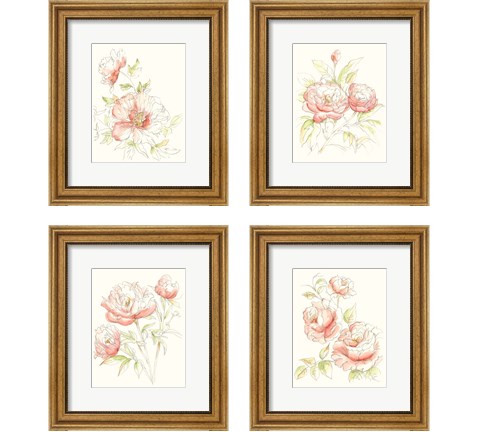 Watercolor Floral Variety 4 Piece Framed Art Print Set by Ethan Harper