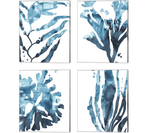 Inkwash Kelp 4 Piece Canvas Print Set by June Erica Vess