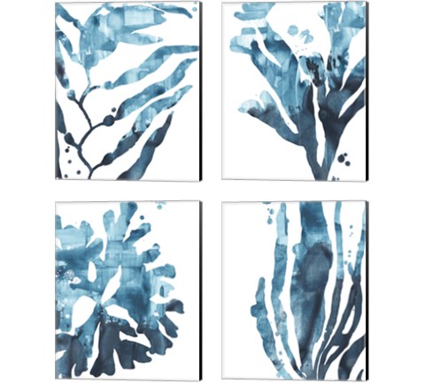 Inkwash Kelp 4 Piece Canvas Print Set by June Erica Vess