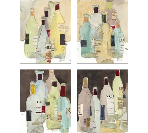 Wines & Spirits 4 Piece Art Print Set by Sam Dixon