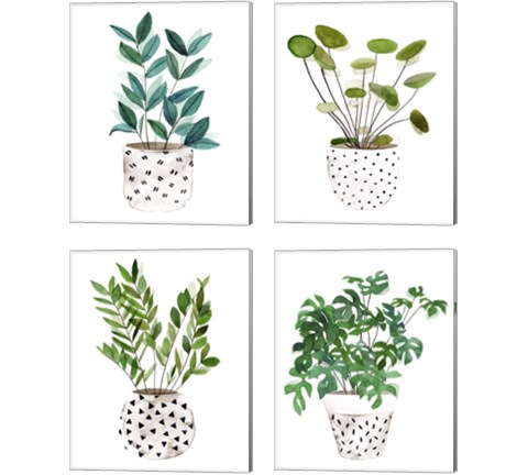 Plant in a Pot 4 Piece Canvas Print Set by Melissa Wang