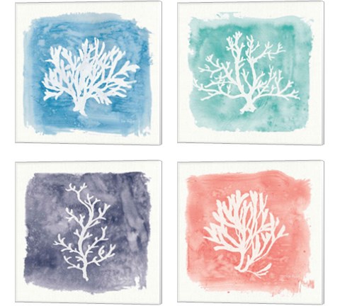 Water Coral Cove 4 Piece Canvas Print Set by Lisa Audit