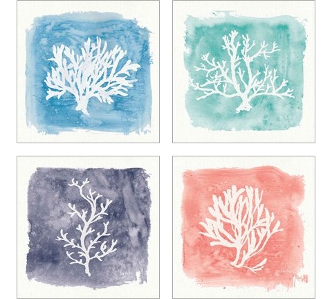 Water Coral Cove 4 Piece Art Print Set by Lisa Audit