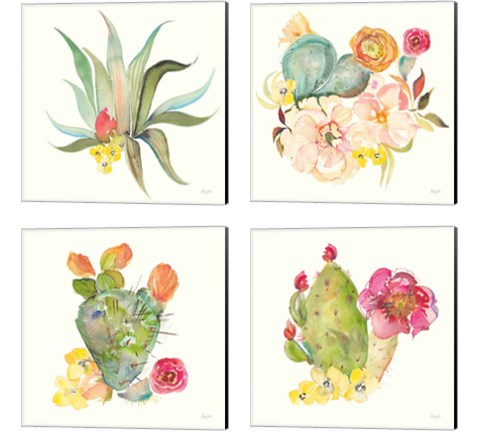 Succulent Desert 4 Piece Canvas Print Set by Kristy Rice
