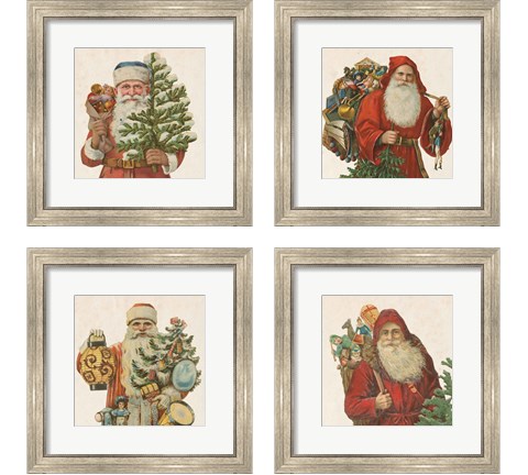Victorian Santa 4 Piece Framed Art Print Set by Wild Apple Portfolio