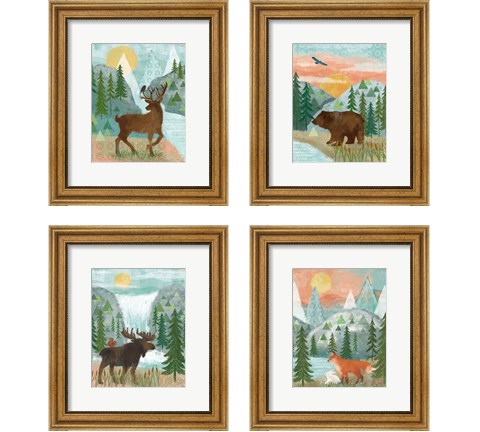 Woodland Forest 4 Piece Framed Art Print Set by Veronique Charron