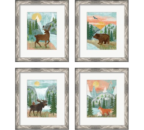 Woodland Forest 4 Piece Framed Art Print Set by Veronique Charron