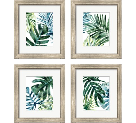 Tropical Leaf Medley 4 Piece Framed Art Print Set by June Erica Vess