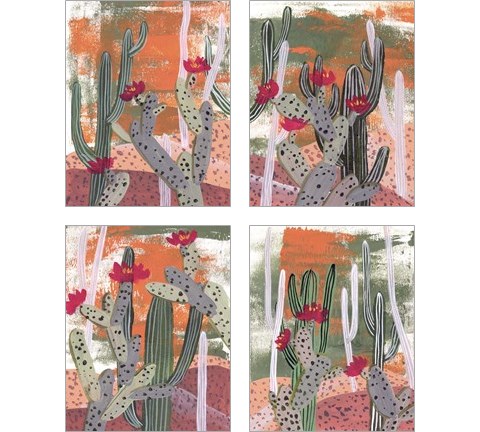 Desert Flowers 4 Piece Art Print Set by Melissa Wang