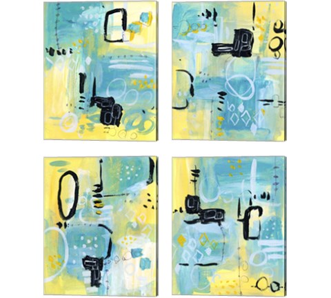 Floating Atmosphere 4 Piece Canvas Print Set by Melissa Wang