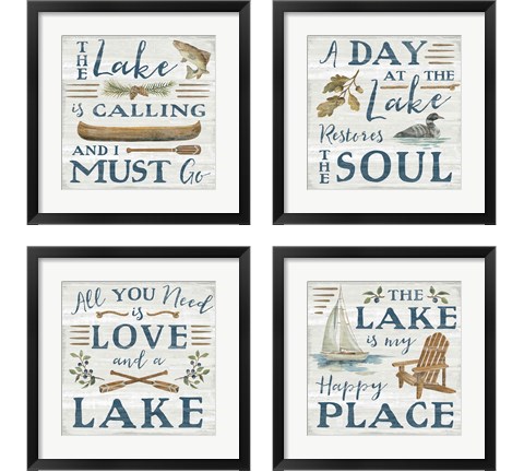 Lakeside Retreat 4 Piece Framed Art Print Set by Silvia Vassileva