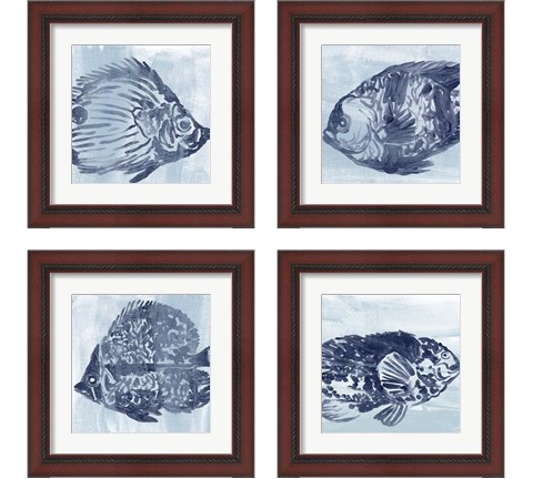 Ocean Study 4 Piece Framed Art Print Set by June Erica Vess