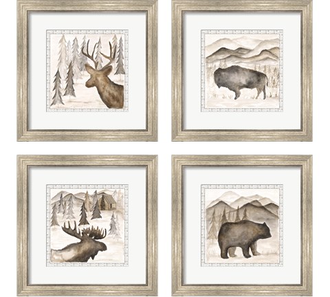Forest Animal 4 Piece Framed Art Print Set by Cindy Shamp