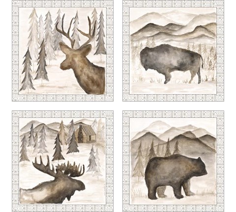 Forest Animal 4 Piece Art Print Set by Cindy Shamp