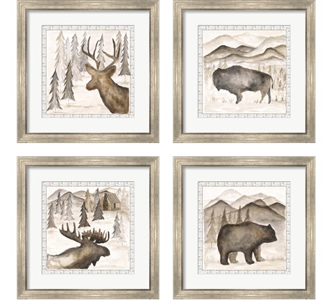 Forest Animal 4 Piece Framed Art Print Set by Cindy Shamp