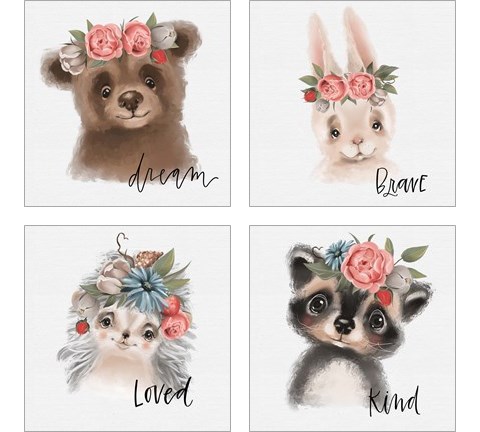 Inspirational Animals 4 Piece Art Print Set by Valerie Wieners