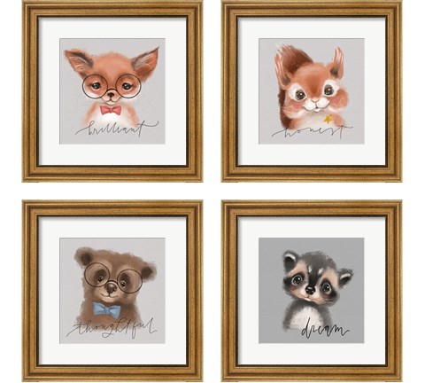 Inspirational Animals 4 Piece Framed Art Print Set by Valerie Wieners