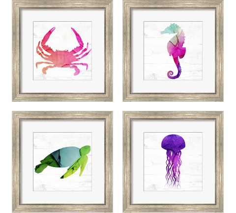 Crab & Friends 4 Piece Framed Art Print Set by Valerie Wieners