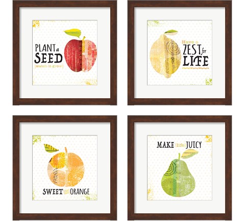 Inspirational Fruit 4 Piece Framed Art Print Set by JMB Designs