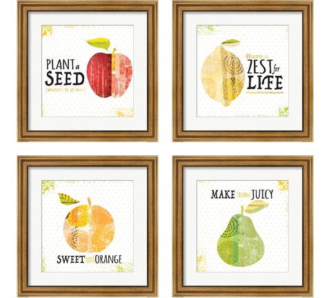 Inspirational Fruit 4 Piece Framed Art Print Set by JMB Designs