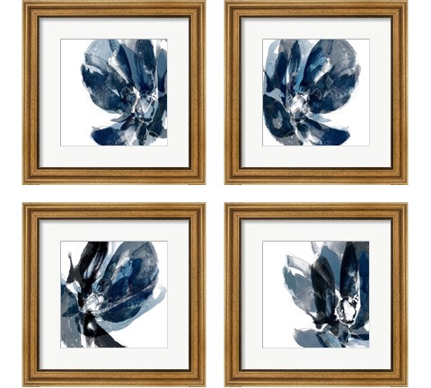 Blue Exclusion 4 Piece Framed Art Print Set by Jennifer Goldberger