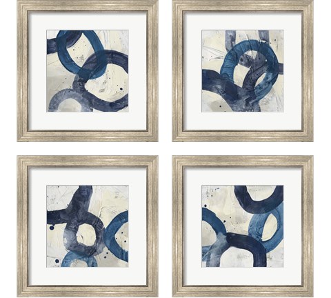 Blue System 4 Piece Framed Art Print Set by June Erica Vess