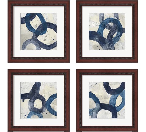 Blue System 4 Piece Framed Art Print Set by June Erica Vess