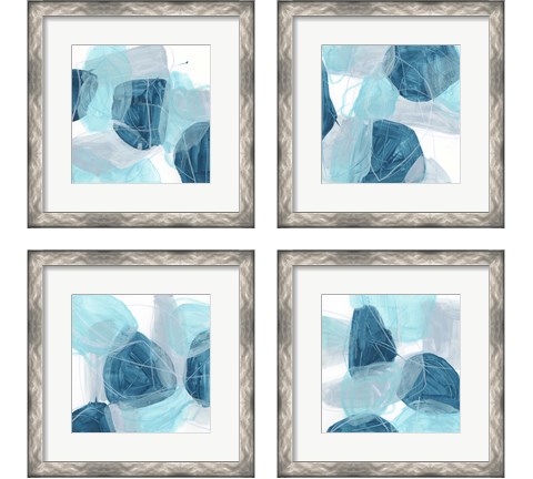 Blue Trance 4 Piece Framed Art Print Set by June Erica Vess