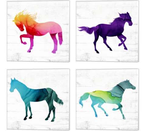 Horse 4 Piece Canvas Print Set by Valerie Wieners