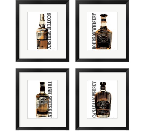 Bourbon Whiskey 4 Piece Framed Art Print Set by Avery Tillmon