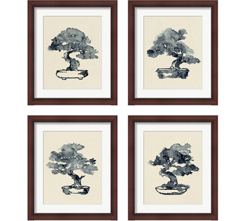 Indigo Bonsai 4 Piece Framed Art Print Set by Jacob Green