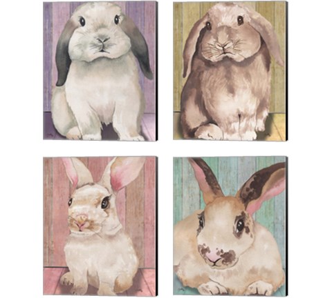 Bunny  4 Piece Canvas Print Set by Elizabeth Medley