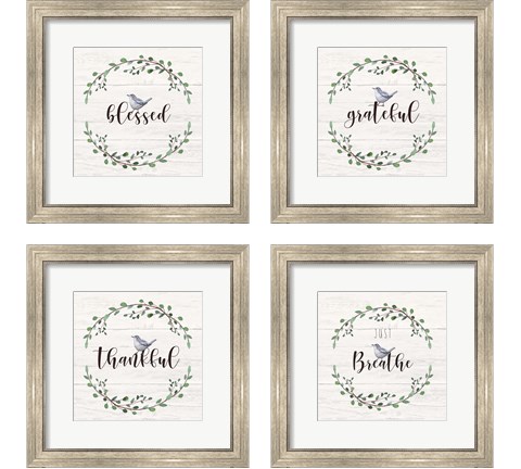 Inspiration Wreath 4 Piece Framed Art Print Set by Elizabeth Tyndall