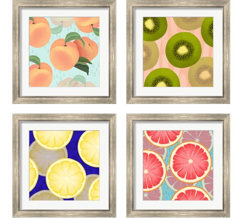 Colorful Fruit 4 Piece Framed Art Print Set by Kyra Brown