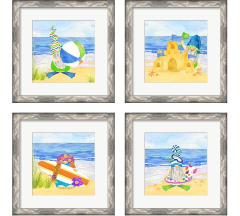 Gnomes of Summer 4 Piece Framed Art Print Set by Tara Reed