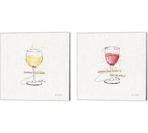 Thoughtful Vines 2 Piece Canvas Print Set by Katie Pertiet