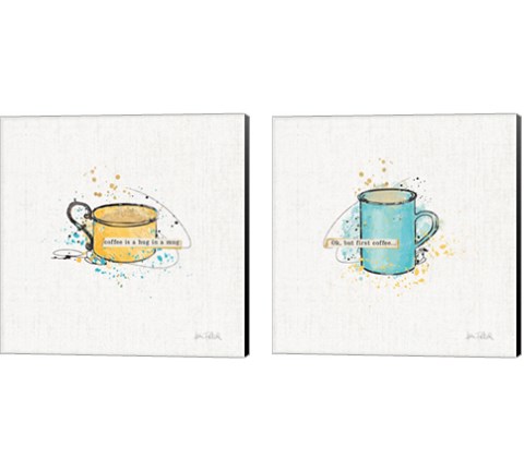 Thoughtful Perk 2 Piece Canvas Print Set by Katie Pertiet