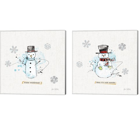 Thoughtfully Frozen 2 Piece Canvas Print Set by Katie Pertiet