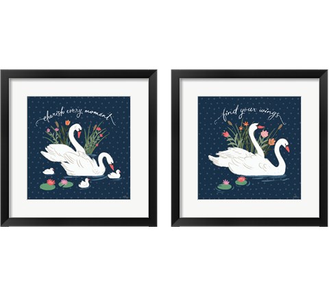 Swan Lake 2 Piece Framed Art Print Set by Janelle Penner