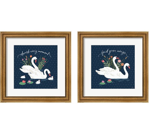 Swan Lake 2 Piece Framed Art Print Set by Janelle Penner