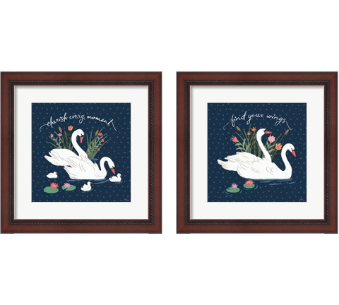 Swan Lake 2 Piece Framed Art Print Set by Janelle Penner
