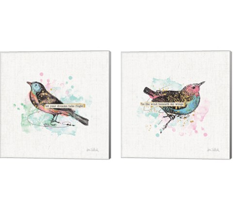 Thoughtful Wings 2 Piece Canvas Print Set by Katie Pertiet