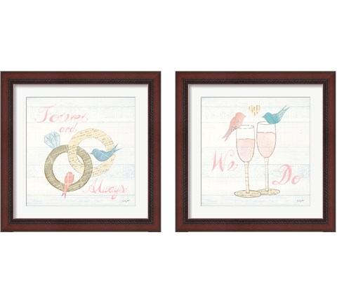 Lovebirds  2 Piece Framed Art Print Set by Courtney Prahl