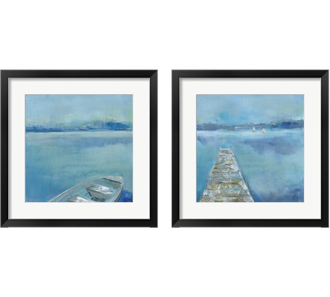 Lake Edge 2 Piece Framed Art Print Set by Sue Schlabach