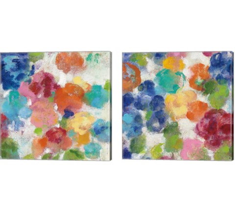 Hydrangea Bouquet 2 Piece Canvas Print Set by Silvia Vassileva