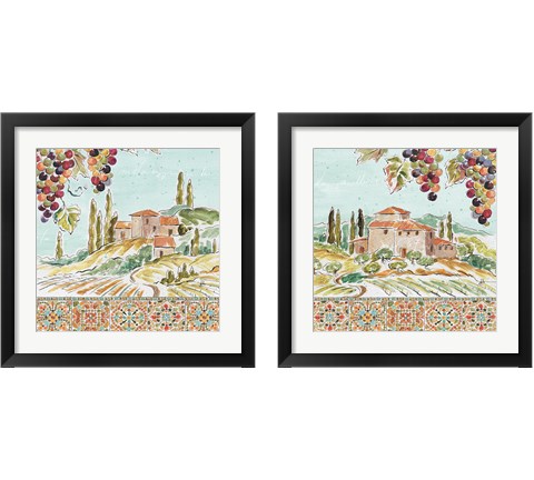 Tuscan Breeze 2 Piece Framed Art Print Set by Daphne Brissonnet