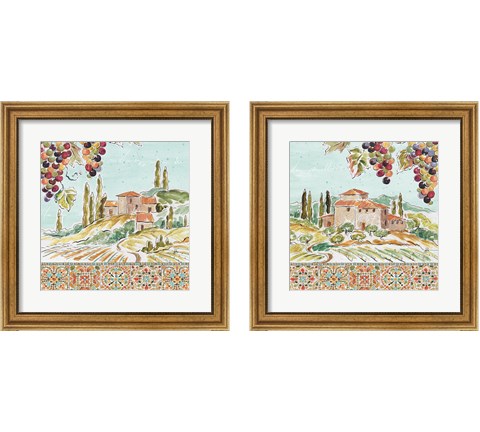 Tuscan Breeze 2 Piece Framed Art Print Set by Daphne Brissonnet
