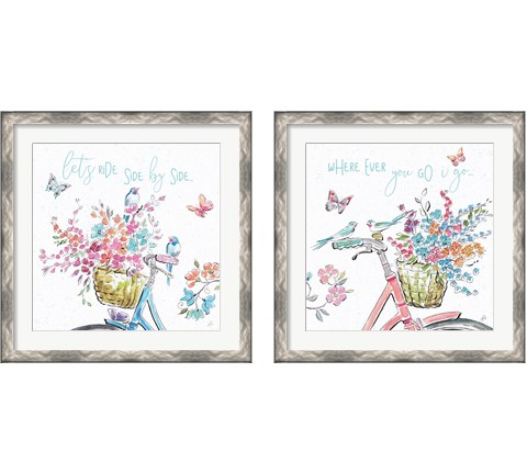 Sparrow Spring 2 Piece Framed Art Print Set by Daphne Brissonnet