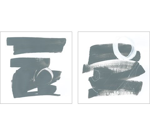 Gray and White 2 Piece Art Print Set by Mike Schick