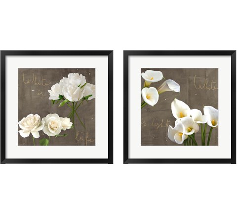 White Callas 2 Piece Framed Art Print Set by Teo Rizzardi